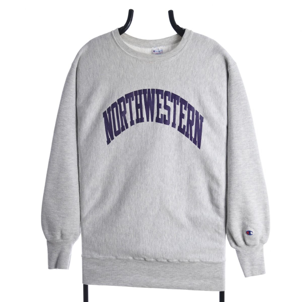 90s Champion Northwestern Reverse Weave Grey Heavy Sweatshirt (L)