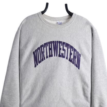 90s Champion Northwestern Reverse Weave Grey Heavy Sweatshirt (L)