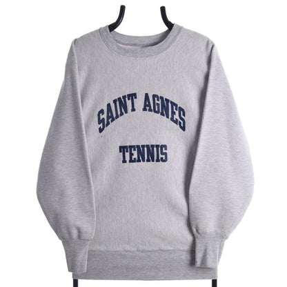 00s Champion Tennis Reverse Weave Grey Sweatshirt (M)