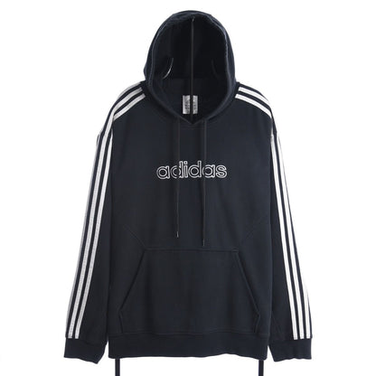 00s Adidas Black Embroidered Hoodie (L)