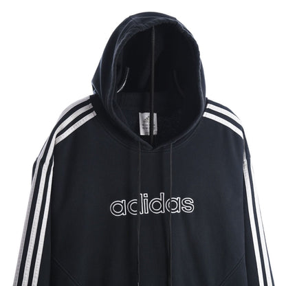 00s Adidas Black Embroidered Hoodie (L)