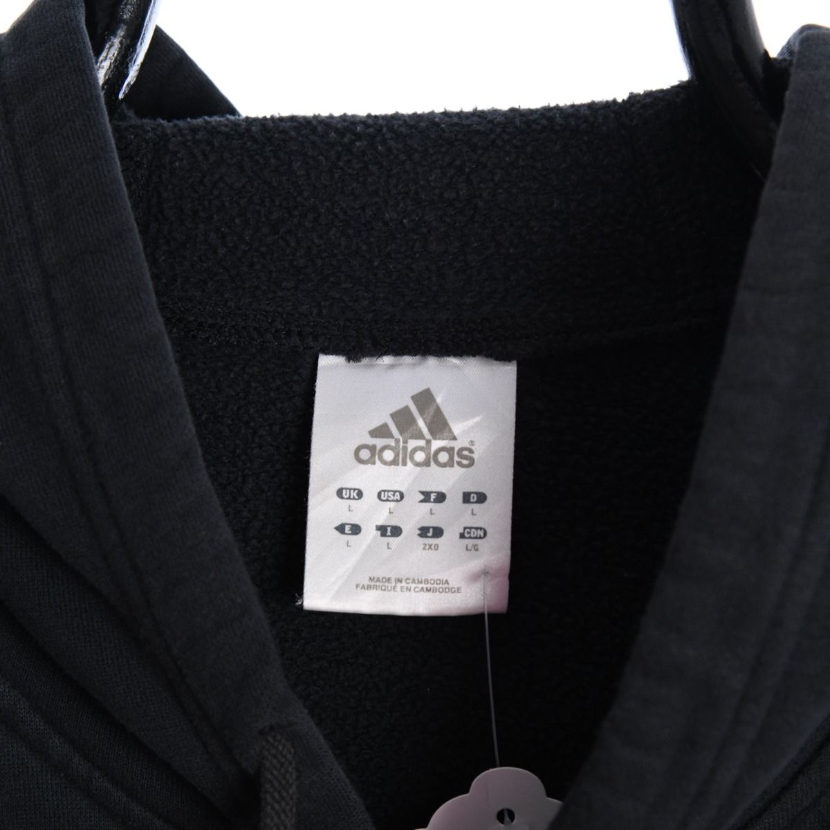 00s Adidas Black Embroidered Hoodie (L)