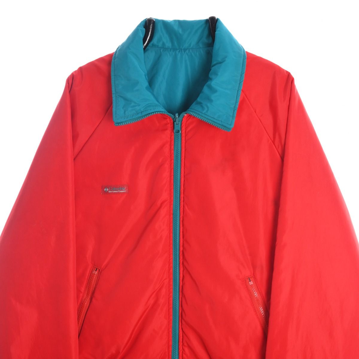 90s Columbia Green/Pink Reversible Jacket (M)