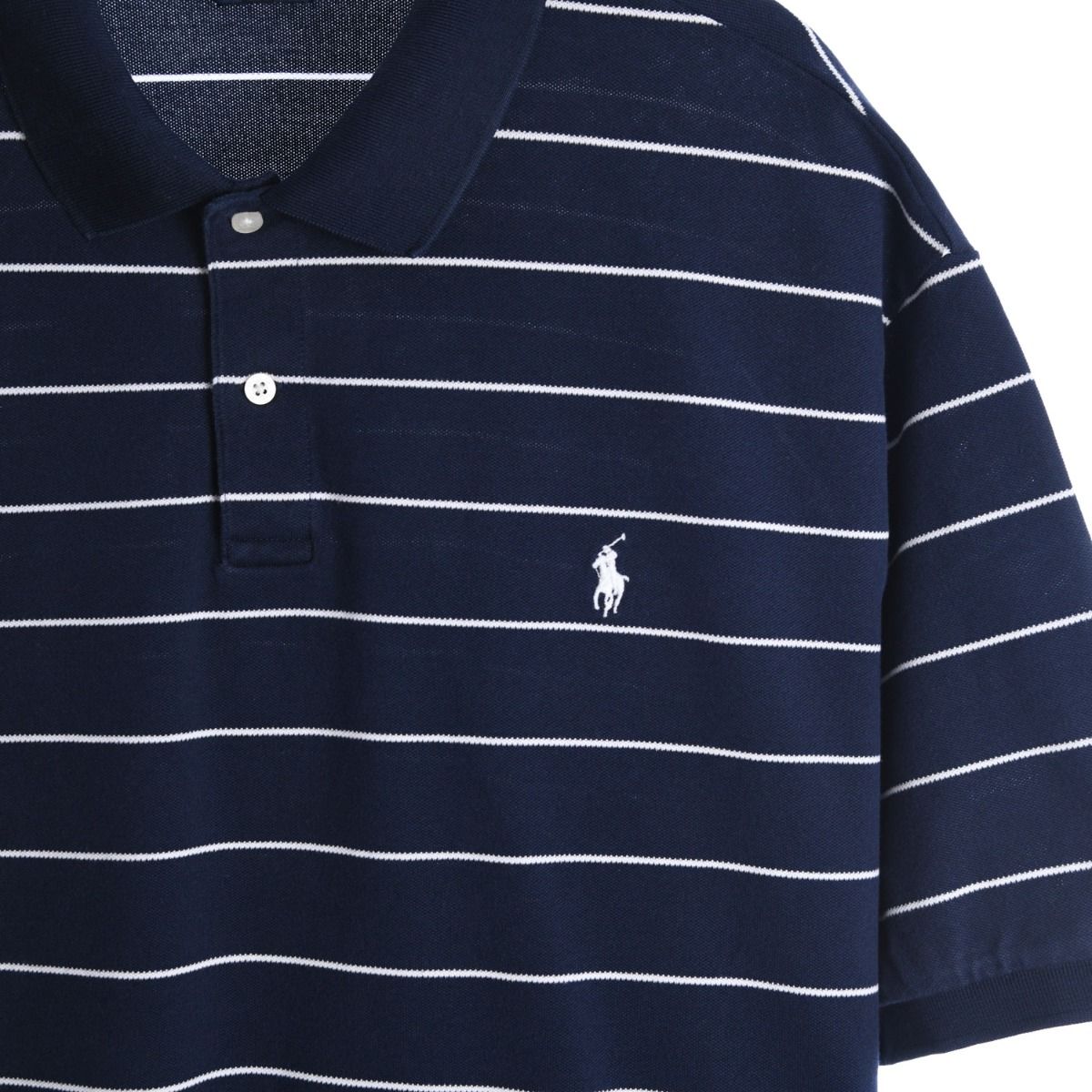 00s Polo Golf Navy Striped Polo Top (XXL)