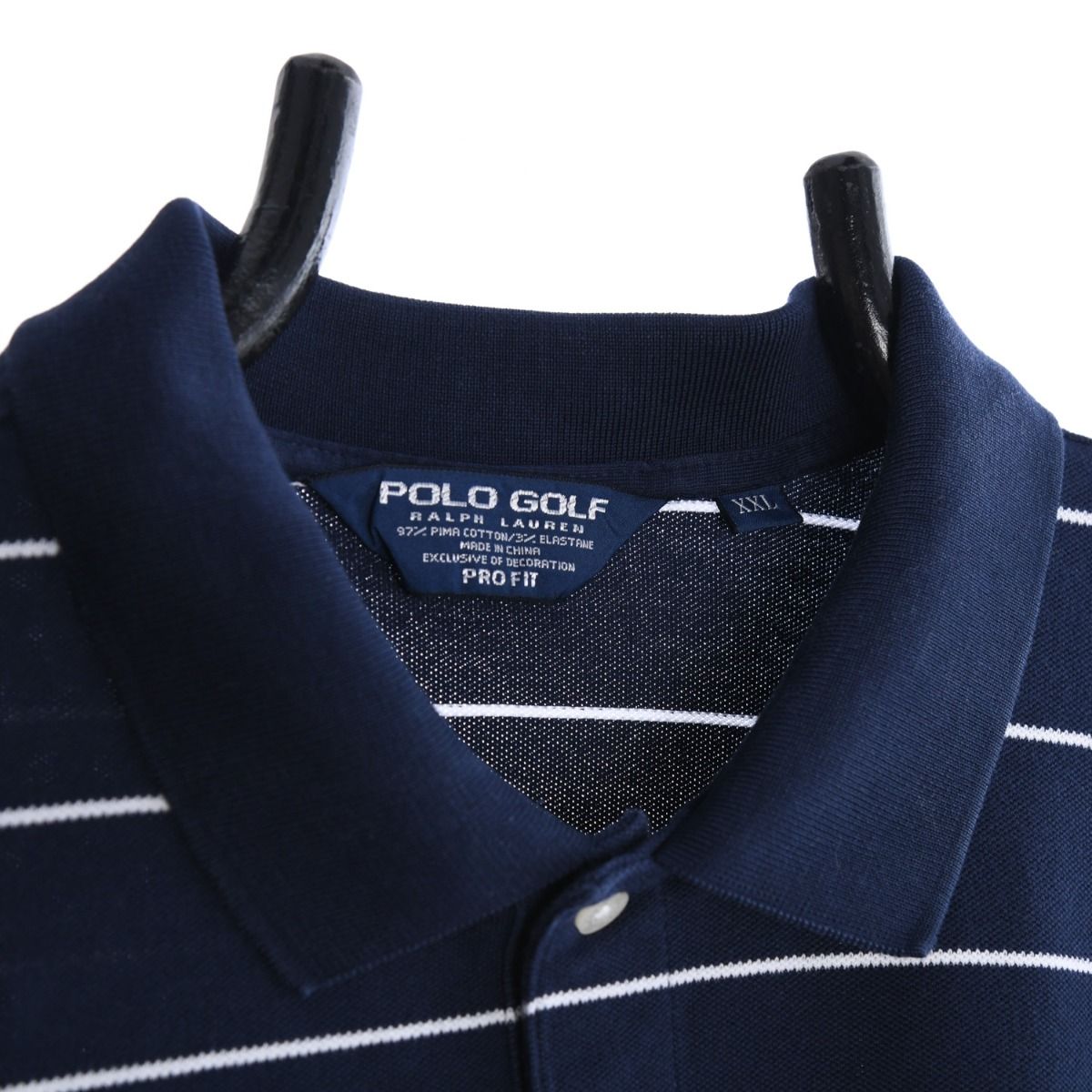 00s Polo Golf Navy Striped Polo Top (XXL)