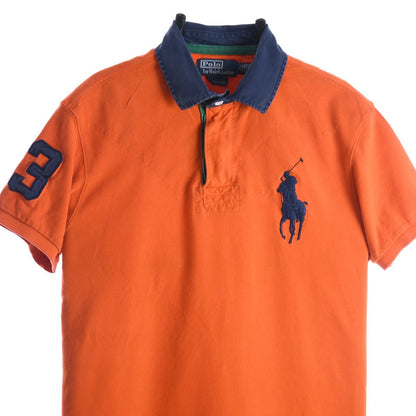 00s Polo Ralph Lauren Orange Rugby Shirt (M)