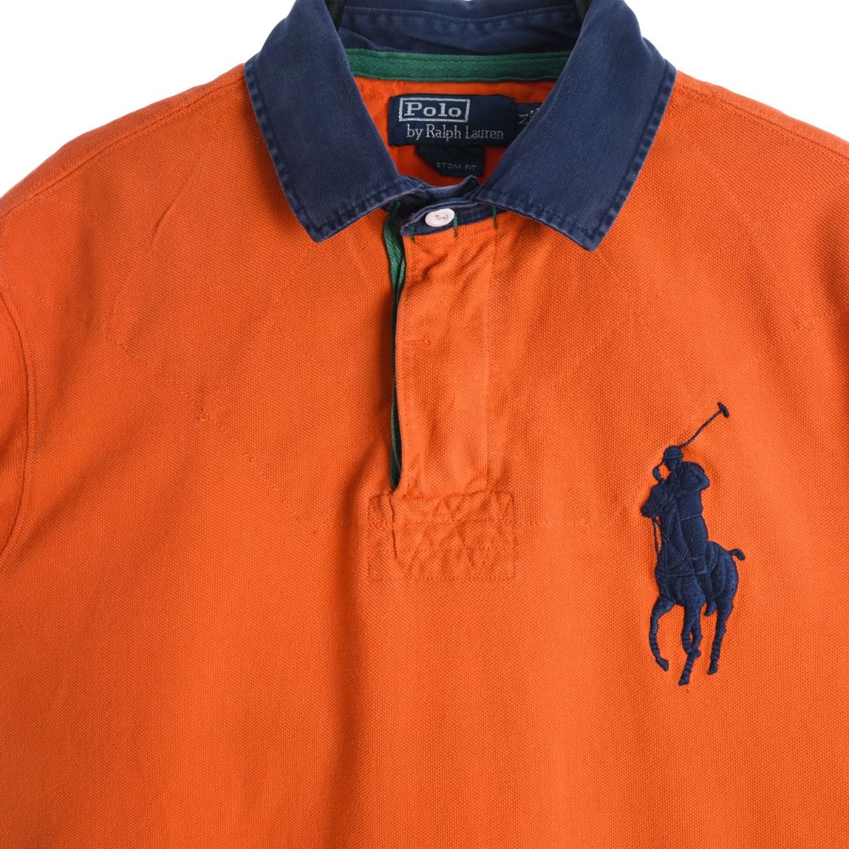 00s Polo Ralph Lauren Orange Rugby Shirt (M)