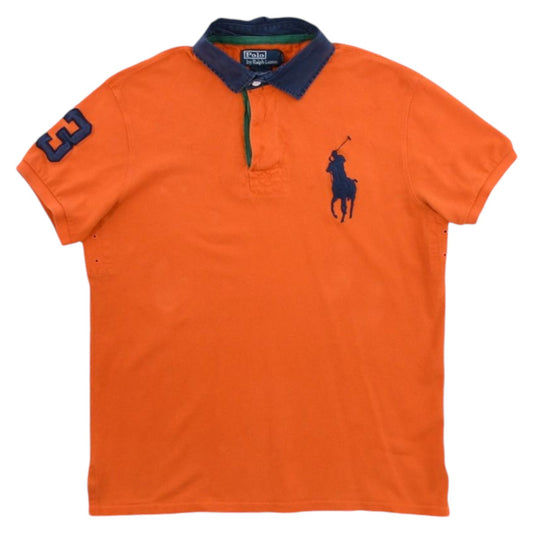 00s Polo Ralph Lauren Orange Rugby Shirt (M)