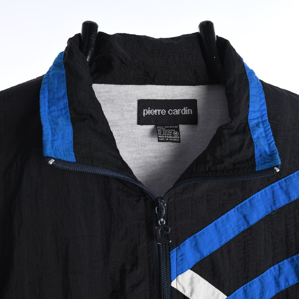 90s Pierre Cardin Black Shell Track Jacket (M)