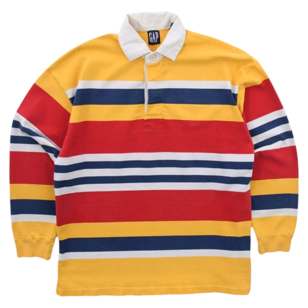 90s GAP Yellow Rugby Shirt (M)