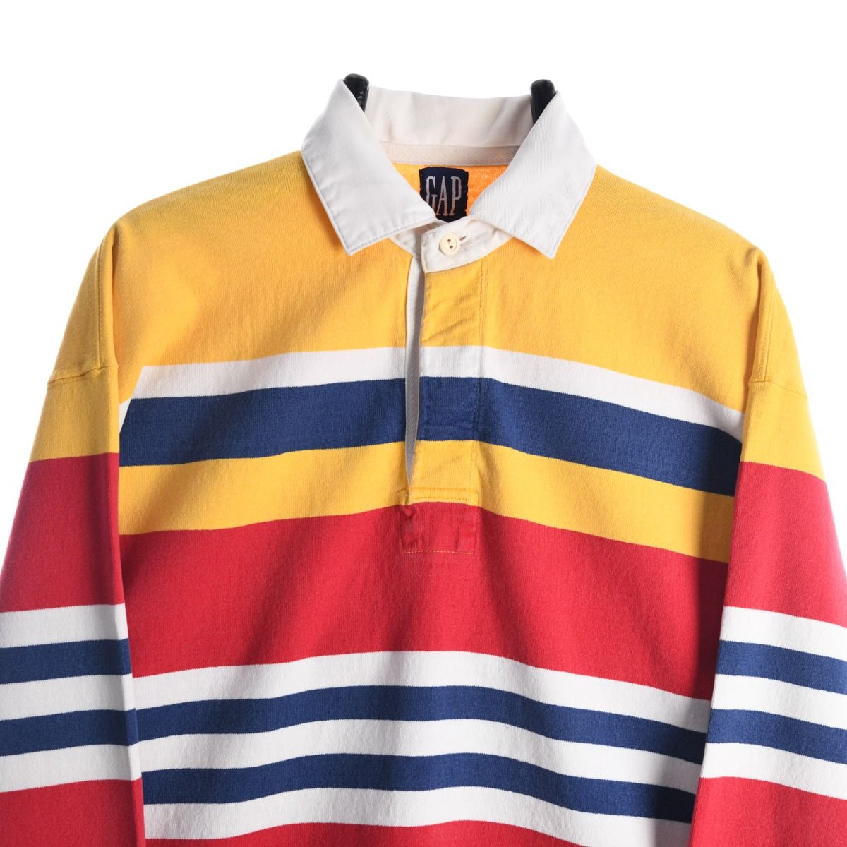 90s GAP Yellow Rugby Shirt (M)