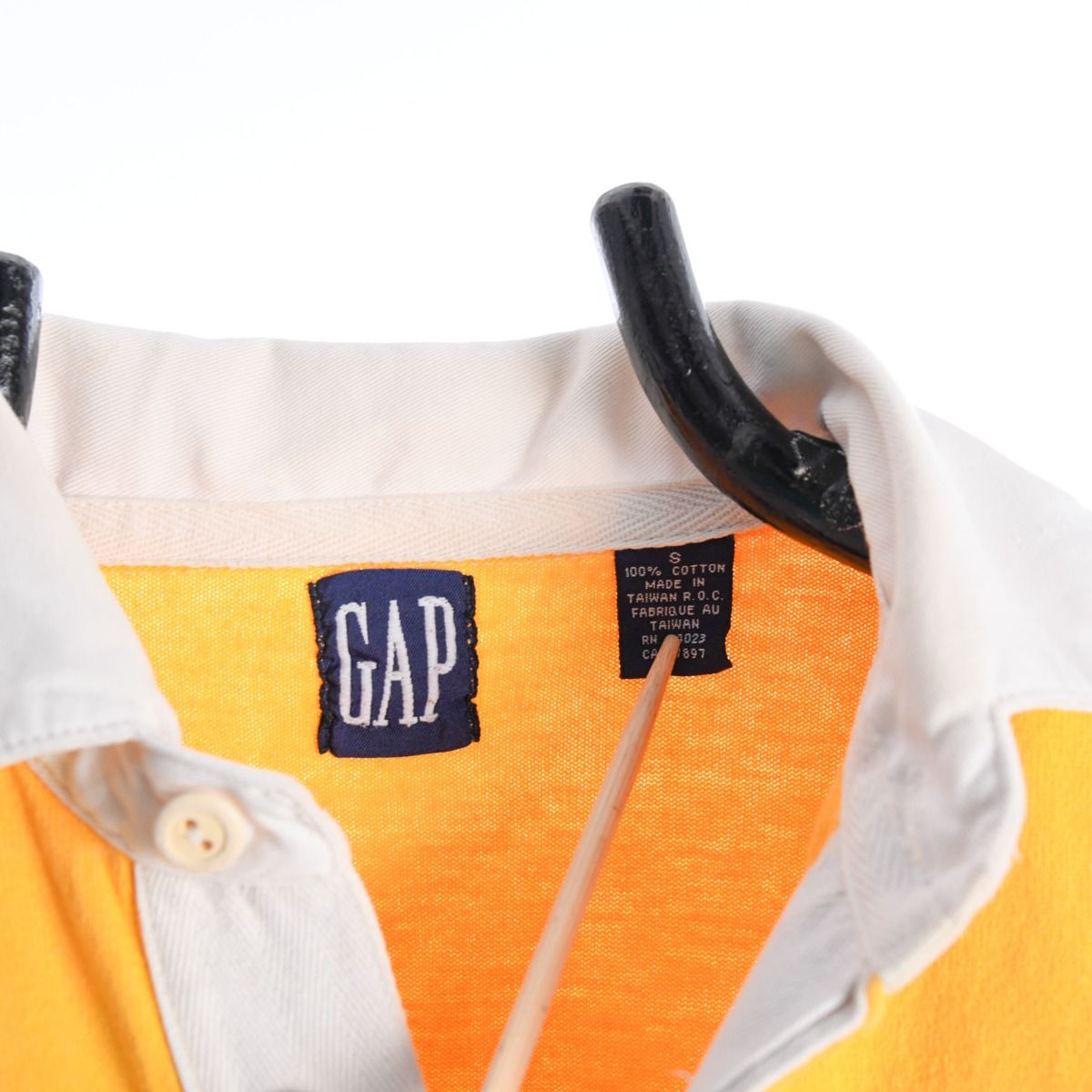 90s GAP Yellow Rugby Shirt (M)