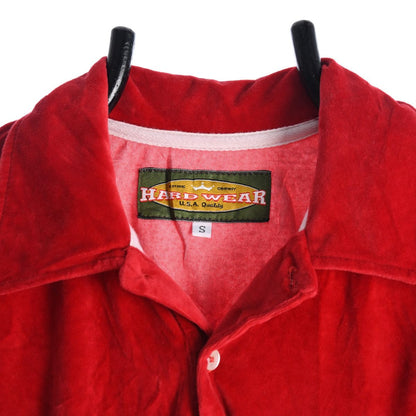 90s Hardwear Velour Red/Navy Rugby Shirt (L)