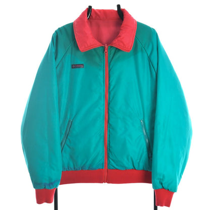 90s Columbia Green/Pink Puffer Reversible Jacket (L)