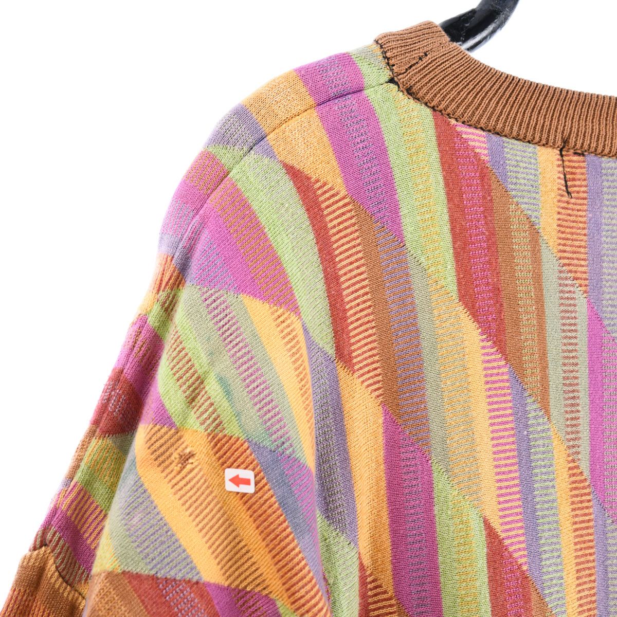 90s Tundra Orange Patterned Jumper (XL)