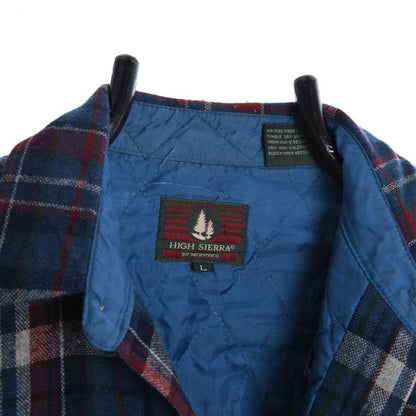 90s Flannel Quilted Lined Checked Shacket (XL)