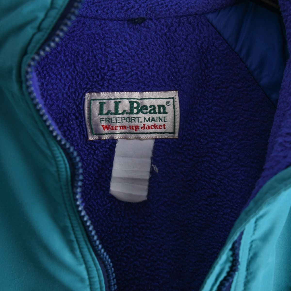 90s L.L. Bean Blue/Green Fleece Lined Jacket (M)