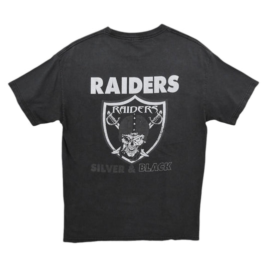 90s Oakland Raiders Black T-Shirt (M)