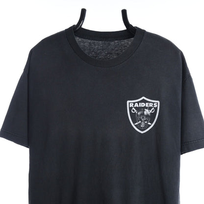 90s Oakland Raiders Black T-Shirt (M)