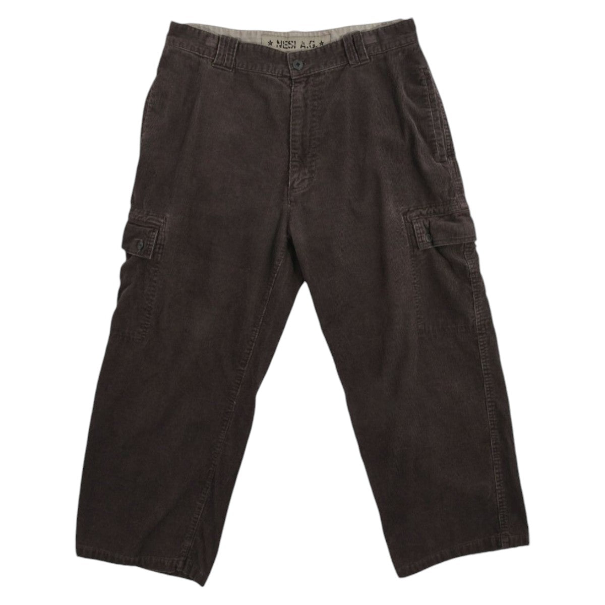 Brown Heavy Corduroy Cargo Trousers (W34" X L26")