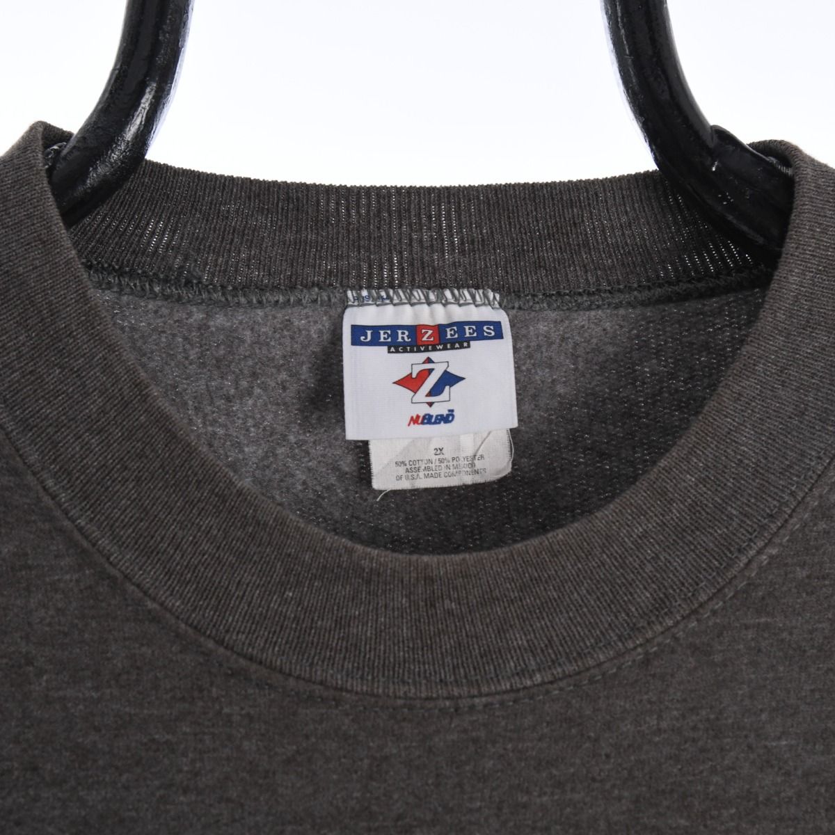 90s Jerzees Blank Grey Cotton Sweatshirt (XXL)