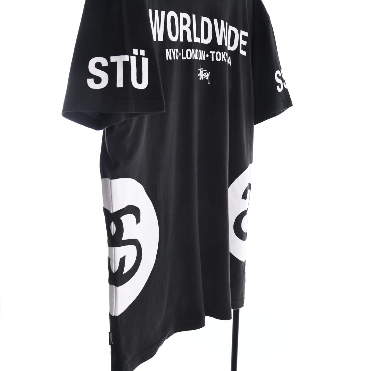 00s Stussy Worldwide Black T-Shirt (L)