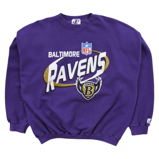 90s Baltimore Ravens Pro Player Purple Sweatshirt (XL)