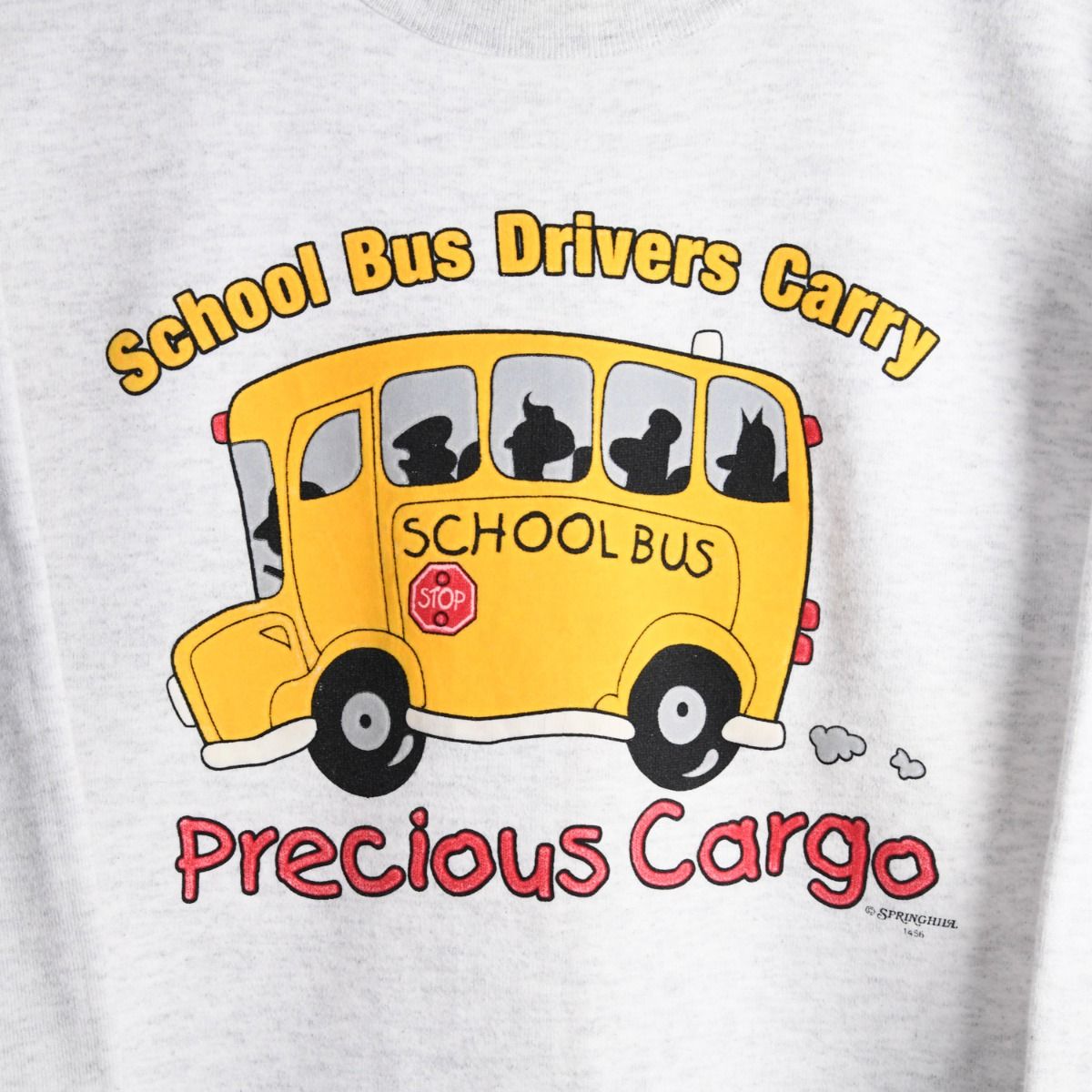 90s School Bus White Grey Sweatshirt (S)