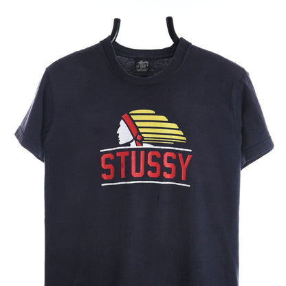 00s Stussy Navy Graphic T-Shirt (XS)