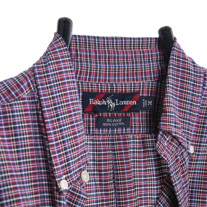 00s Polo Ralph Lauren Red/Navy Checked Shirt (XL)