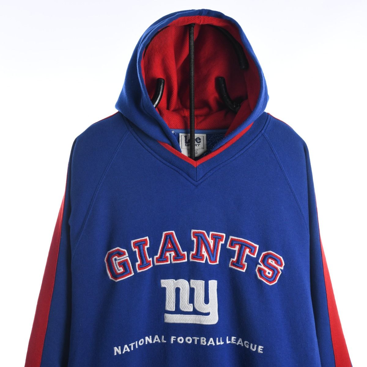 90s New York Giants Lee Blue Heavy Embroidered Hoodie (L)