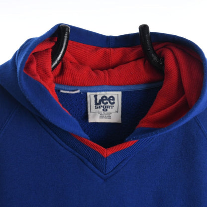 90s New York Giants Lee Blue Heavy Embroidered Hoodie (L)