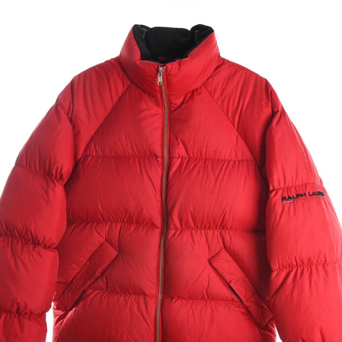 00s Polo Jeans Co Red Down Puffer Coat (XS)