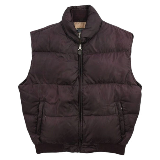 90s Polo Jeans Co Burgundy Down Gilet (L)