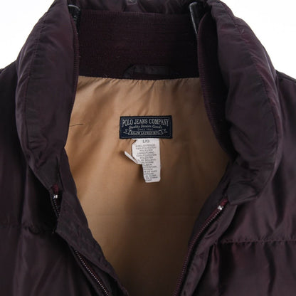 90s Polo Jeans Co Burgundy Down Gilet (L)