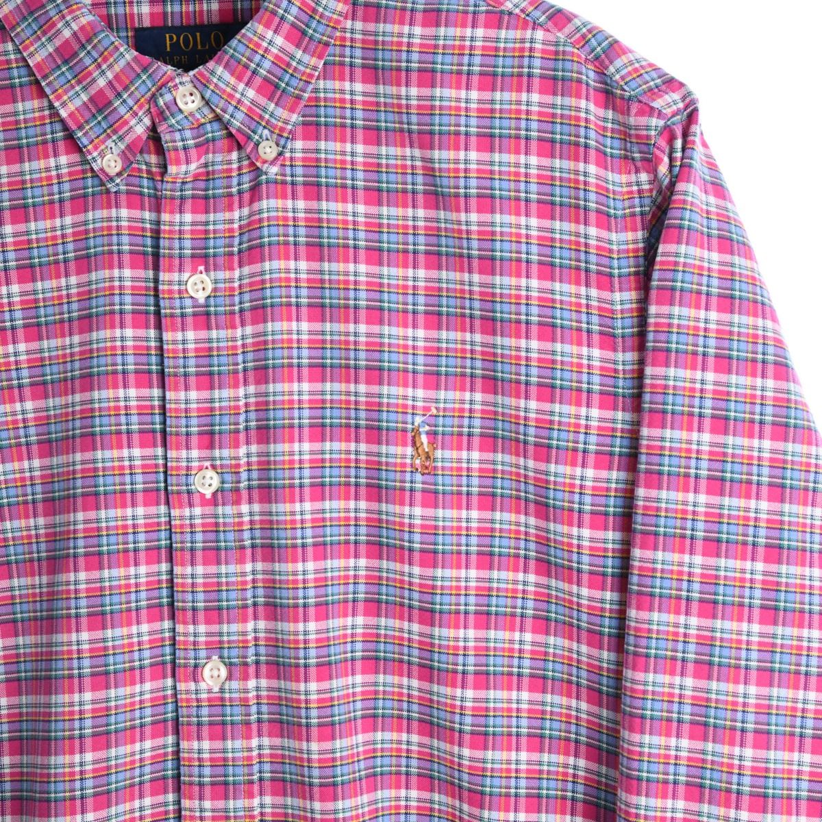 Polo Ralph Lauren Pink Checked Thick Shirt (M)