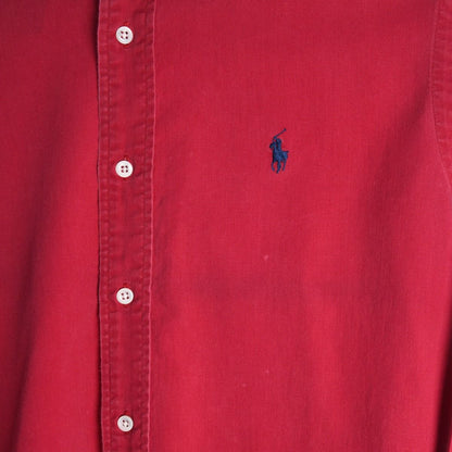 00s Polo Ralph Lauren Red thick Shirt (XL)