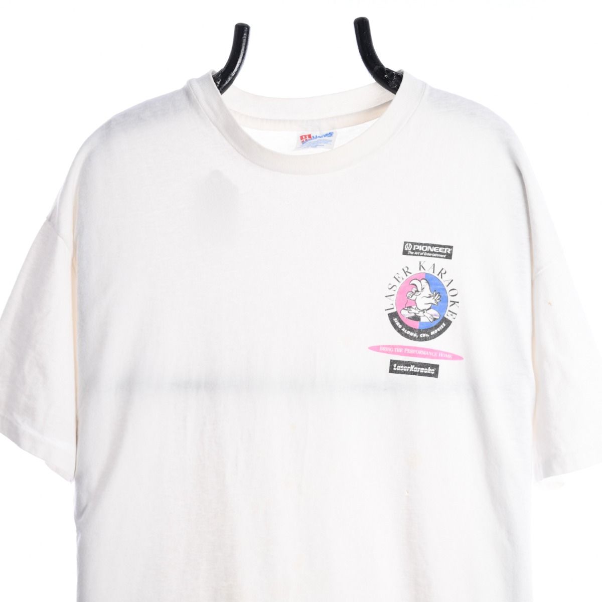 90s Karaoke white Hanes Beefy White t-Shirt (L)