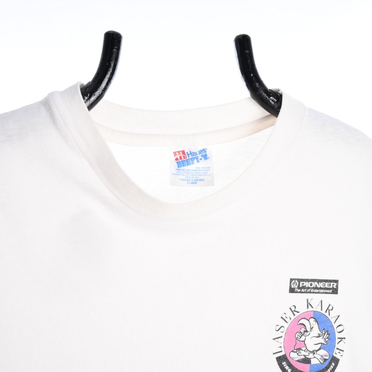 90s Karaoke white Hanes Beefy White t-Shirt (L)