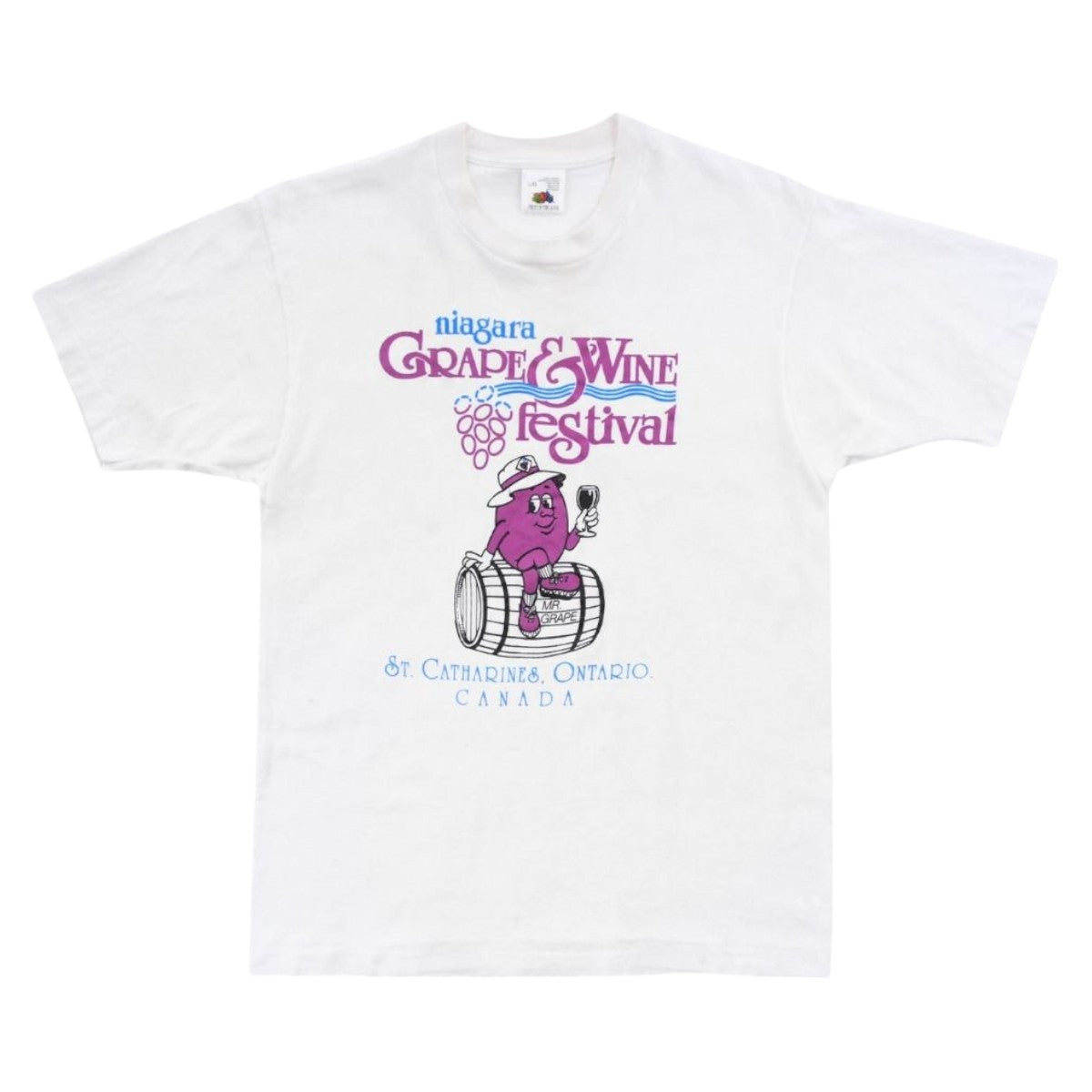 90s Grapes & Wine Festival White T-Shirt (M)