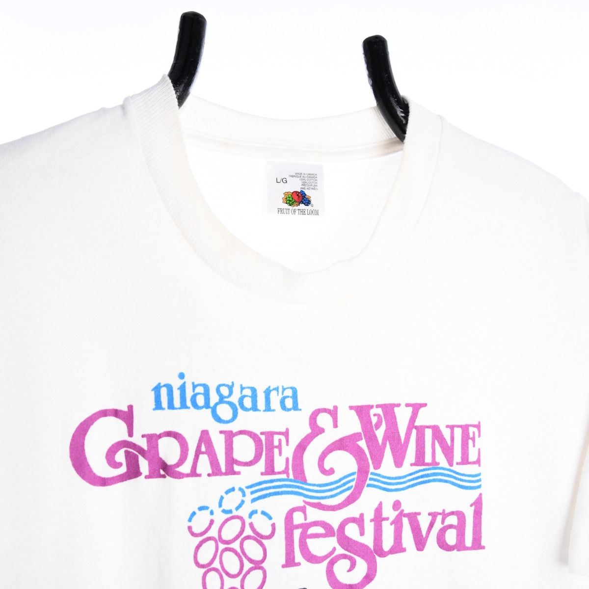 90s Grapes & Wine Festival White T-Shirt (M)