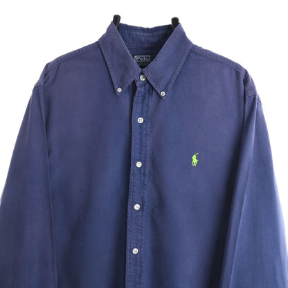 00s Polo Ralph Lauren Blue thick Shirt (L)