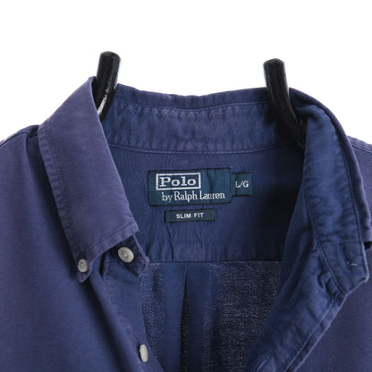 00s Polo Ralph Lauren Blue thick Shirt (L)