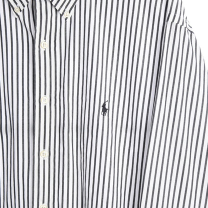 00s Polo Ralph Lauren Black/White Shirt (XXL)