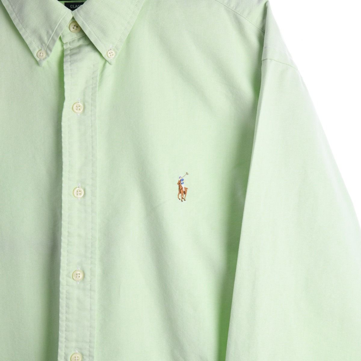 00s Polo Ralph Lauren Green shirt (XL)