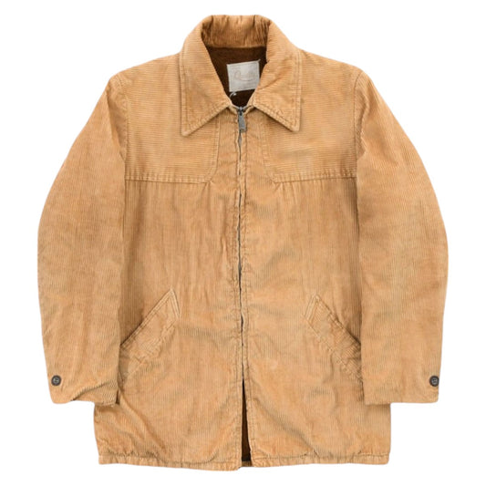 90s Brown Fleece Lined Corduroy Jacket (M)