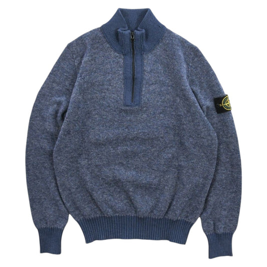 Stone Island A/W 2016 Blue Knitted 1/4 Zip Jumper (M)