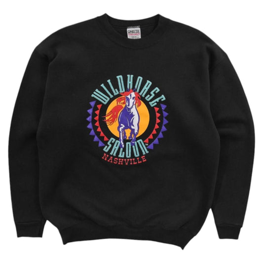 90s Wildhorse Salon Black Sweatshirt (L)