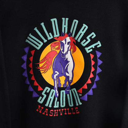 90s Wildhorse Salon Black Sweatshirt (L)