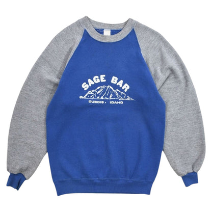 90s Sage Bar Grey/Blue Sweatshirt (M)